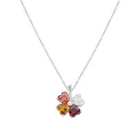 Collana Amen Donna Quadricuore in Argento Zircone CLPQUBMAR - CLPQUBMAR